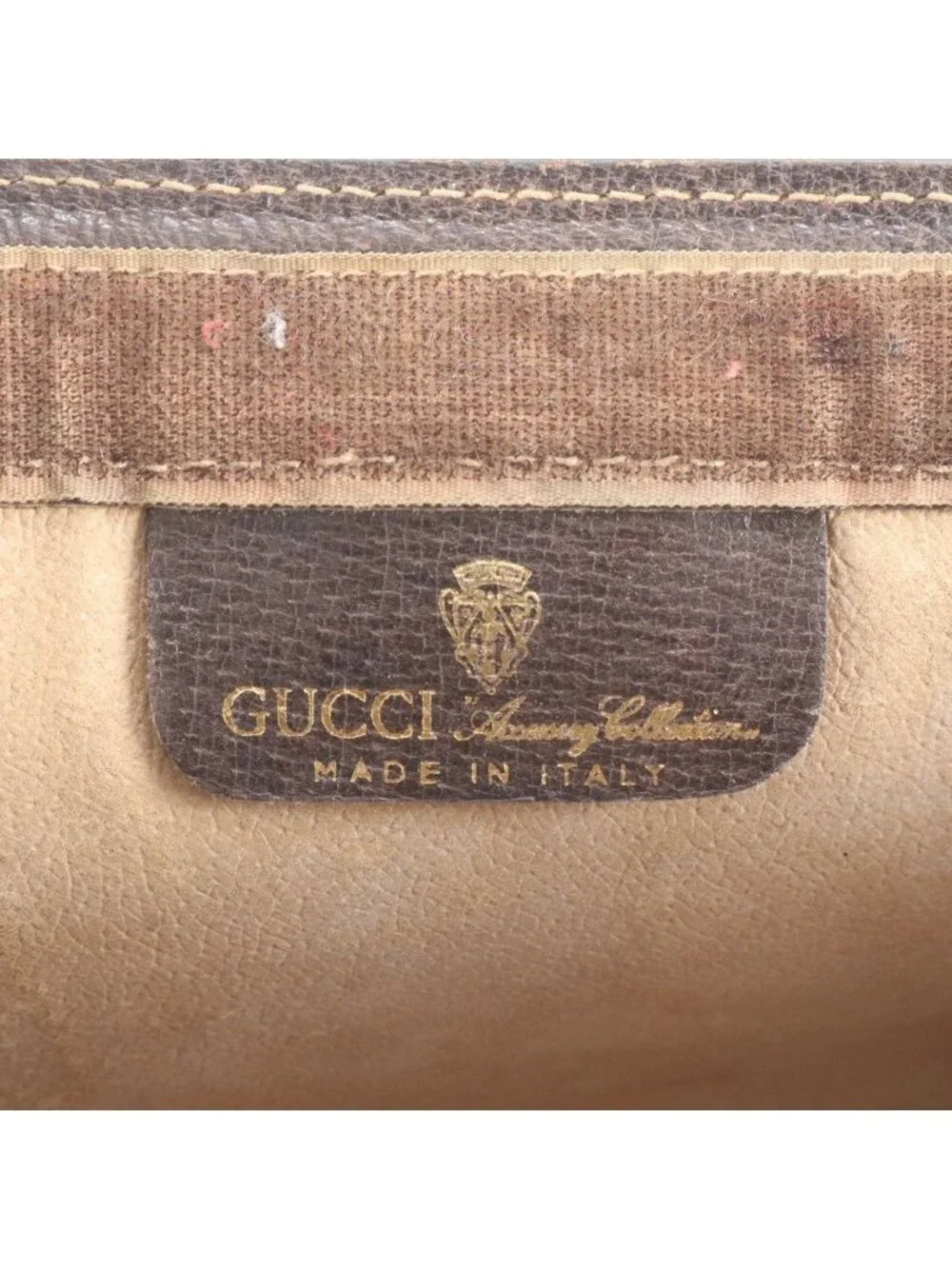 Gucci GG Supreme Sherry Line Leather Clutch Pouch Business